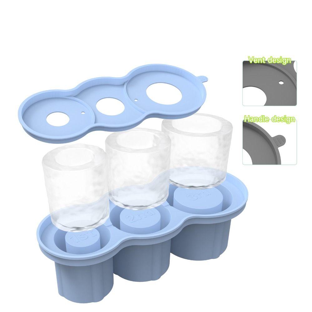 

Silicone Silicone Ice Molds Cylinder-Shaped Ice Cube Maker Mold for Stanley Cup 20-40oz синій