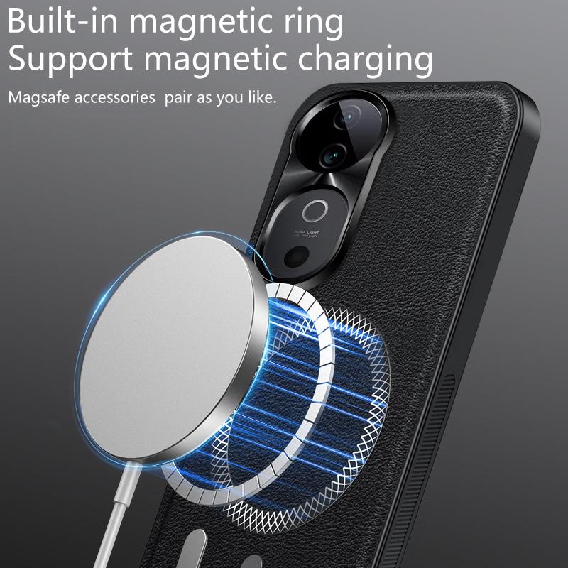 Luxusní PU kožené pouzdro na telefon pro Vivo V40 V30 V29 Pro Magsafe Magnetické Ochrana objektivu Nárazuvzdorný kryt pro Vivo S19 S18 S17 Pro