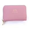 Portable Pu Leather Short Wallet Zipper Closure Cute Style Women Card Holder Simple Design Large Capacity Coin Purse For Women