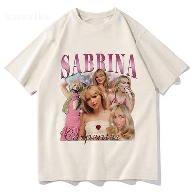 Sabrina Carpenter Short N' Sweet Album T Shirt Unisex/Women Clothing Harajuku Vintage Unisex Cotton Graphic T Shirts Kawaii Clothes