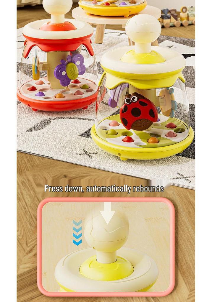 Children's Insect Carousel Jumping Ball Toy – Early Education & Soothing Gift for Babies