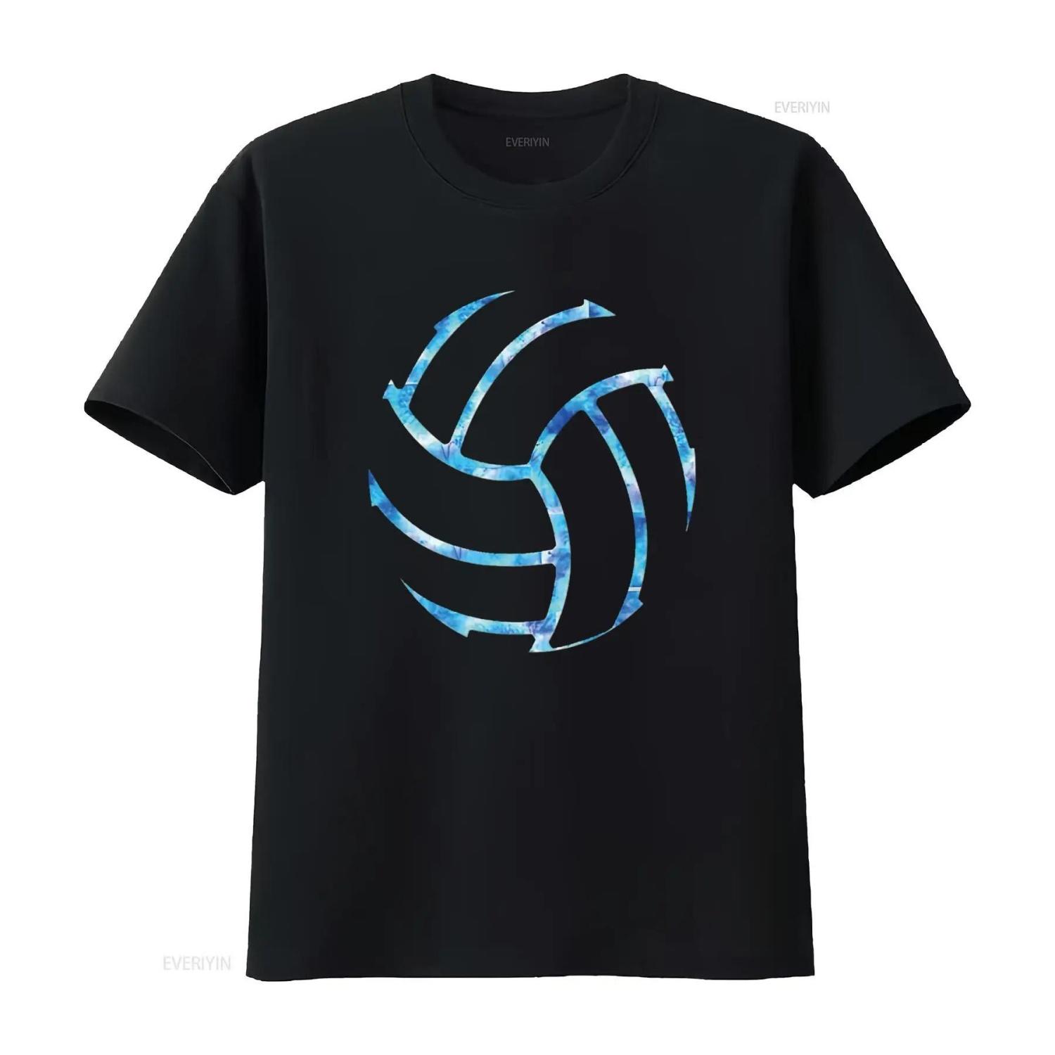 

Volleyball Stuff Attire Tie Dye Gift for a Teen Girl Player T Shirt Vintage Washed Top For Everyday Wear Streetwear Versatile XXXXXL чорний