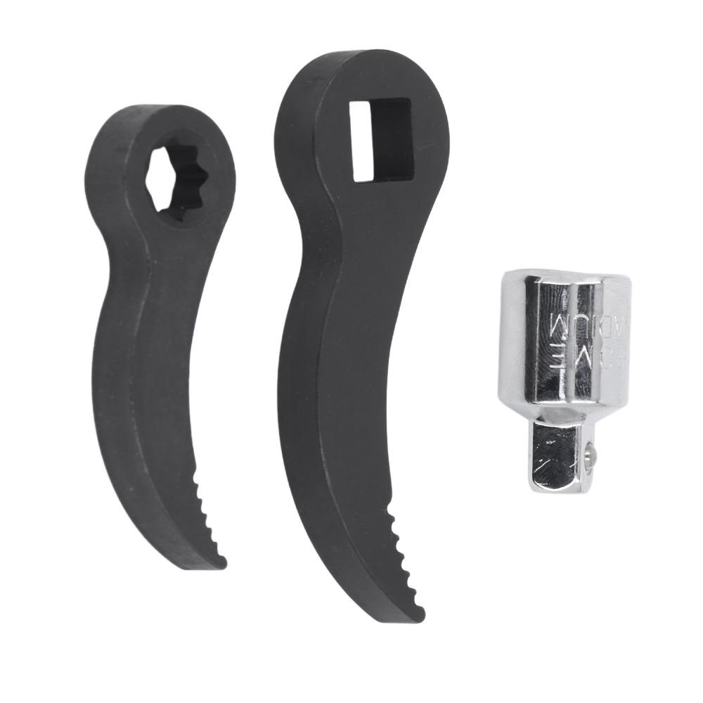 1/2in Square Serrated Adapter Pry Bar CR  Steel Crown Adapter Head Tool  Tight Spaces