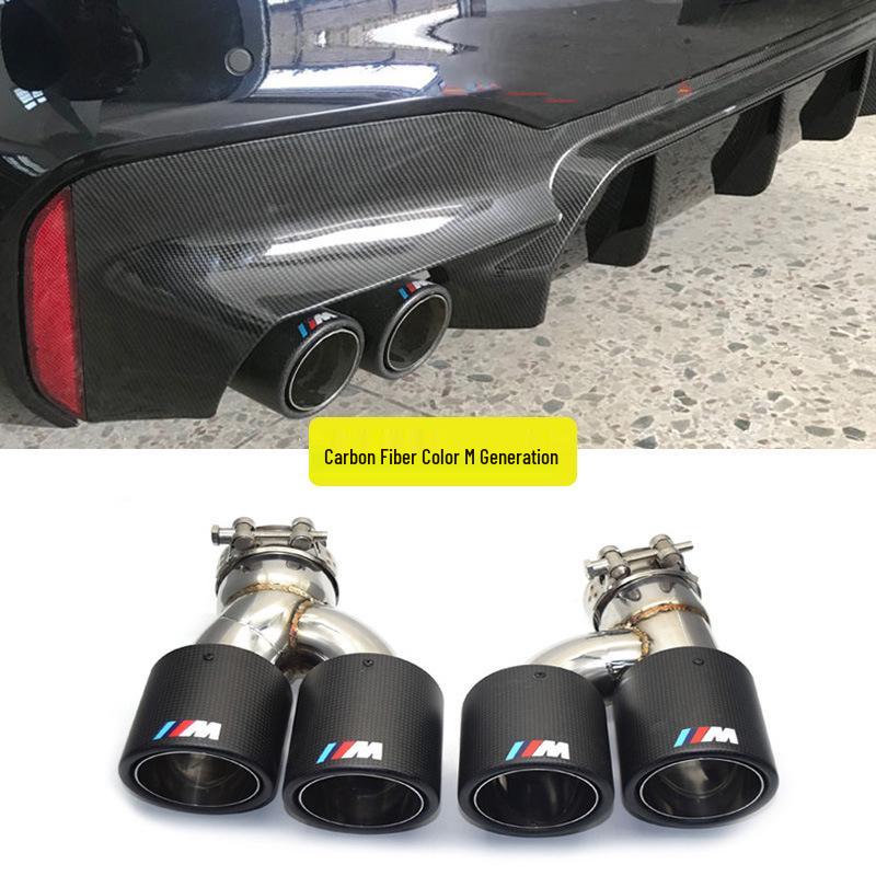 Quad Titanium Black MP Exhaust for BMW 5 Series 525li/530 G30/G38 - Square Nozzles
