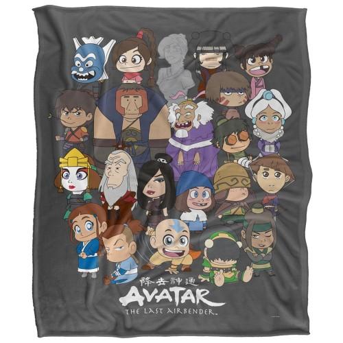 Avatar: The Last Airbender Silky Chibi Group Supersoft Blanket