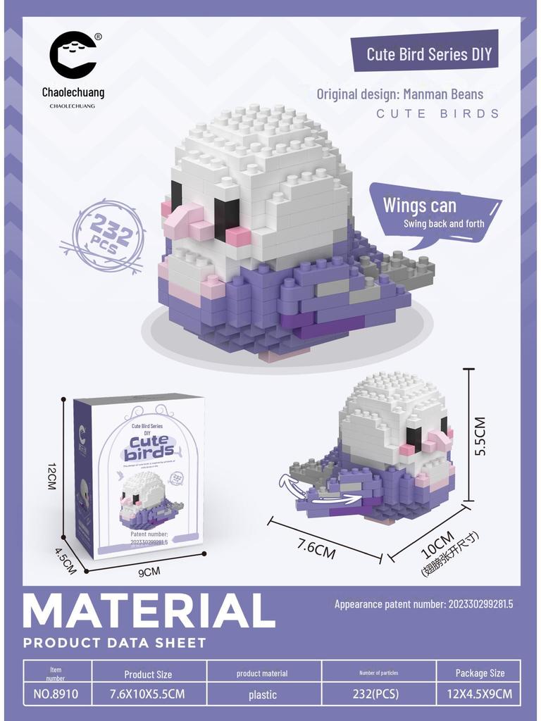 Kompatibel Lego Kreative Vogel Mädchen Serie Nymphensittich Papagei Pädagogisches Bausteine Spielzeug