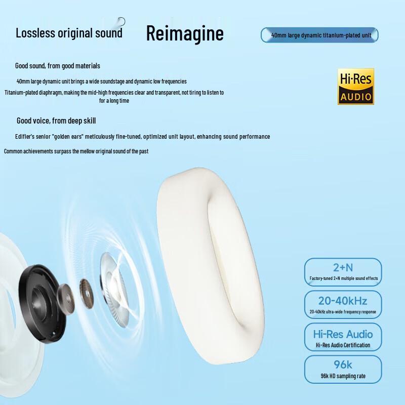 EDIFIER W800BT Free Over-Ear Wireless Headphones