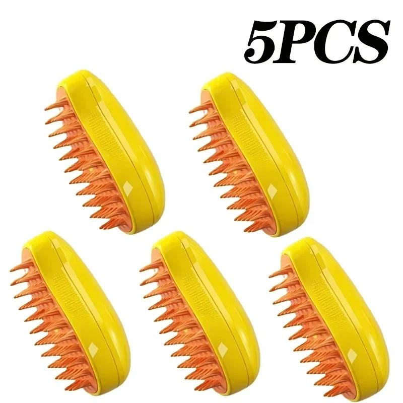 New Cat Dog Grooming Comb Electric Spray Water Spray Kitten Pet Comb Soft Silicone Depilation Cats Bath Brush Grooming Supplies