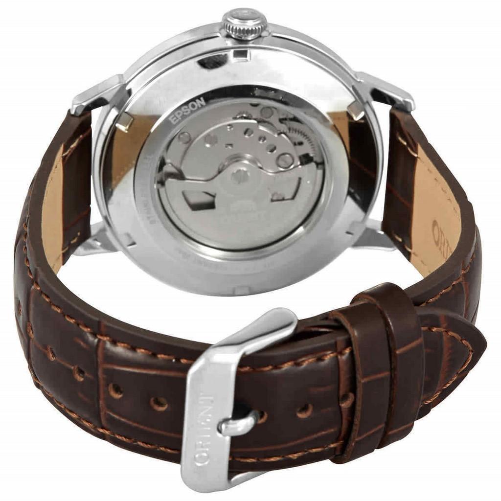 Orient Zeitgenössische automatische Herrenuhr mit weißem Zifferblatt RA-AC0J06S10B