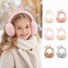 Windproof Plush Ear Muffs Soft Fluffy Ear Covers Cute Faux Fur Earmuffs  For Girls Kids