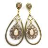 Les Trésors De Lily [M1915] - Designer Earrings 'Sissi' Golden Beige