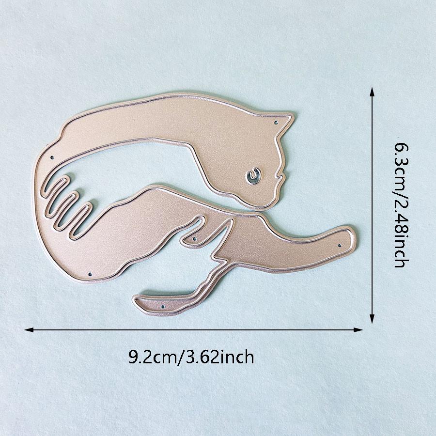 Cartoon Cat Metal Cutting Dies Scrapbook Paper Decoration Template Embossing DIY Paper Card Craft