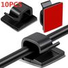 Xiaomi 50/30/10/1PCS Self Adhesive Backed Cable Clips Wire Clamps Adjustable Cable Winder Wire Management Charger Cord Holder Organizer