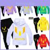 Messi Letter Print Cartoon Kids Hoodie And Pants Set With Cotton Fabric