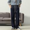 Tethered Jeans Men's Tooling Men's Pants American High Street Loose Straight Pants Men's Elastic Waist Casual Pants Trendy Brand