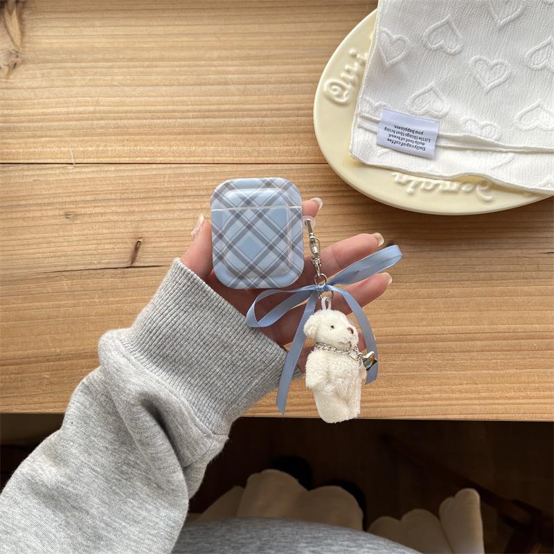 Rhombus for airpods4 apple bluetooth wireless 1/2/3 generation pro2 earphone cover pendant cute bear girl