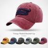 Retro Hawaii Letter Embroidered Baseball Cap Unisex Washed Denim Style Bone Gorras Men Women Hip Hop Streetwear Sun Visor Cap