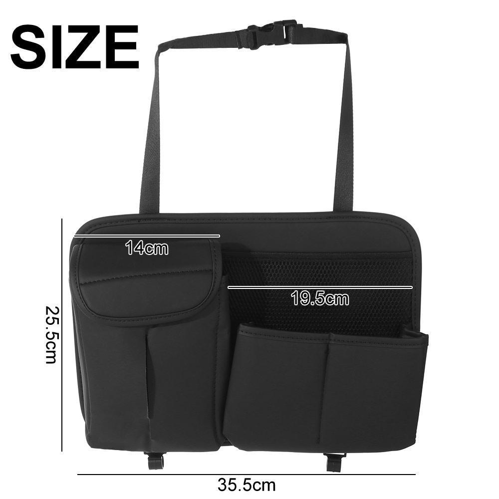 Household Chair Back Storage Bag PU Leather Vehicle Hanging Container  Car Supplies