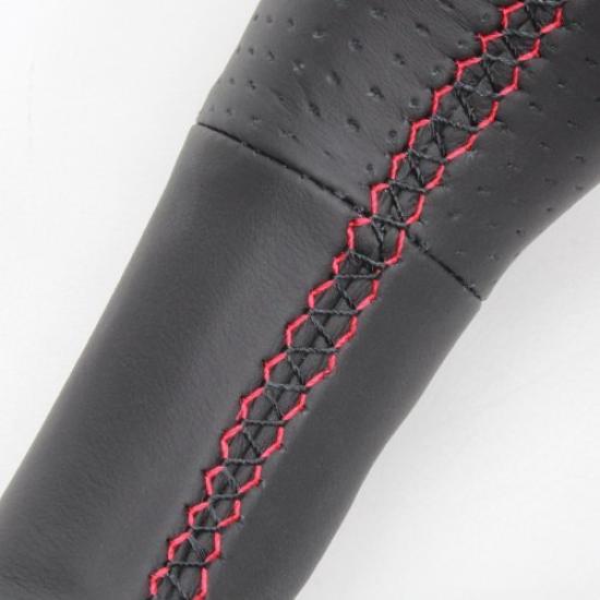 REAL Premium Series Nappa Leather Steering Wheel with Red Stitching for Toyota Prius Alpha (40 Series) 30-BS-LPB-RD-ALF