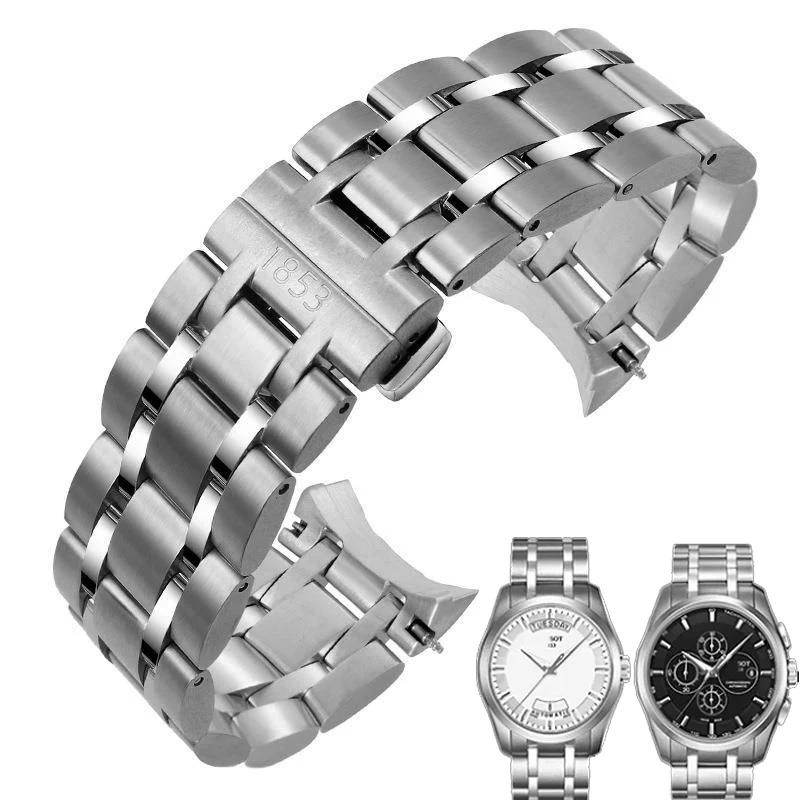Příslušenství k hodinkám 22mm pro Tissot 1853 Couturier T035 nerezový řemínek T035617A T035407A T035627A pánský business sportovní řemínek