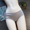 Women's Satin Sexy Mesh Low Waist Breathable Comfortable Antibacterial Briefs Underwear
