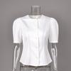 New Summer Women's Clothing, Versatile Short-sleeved Shirts for Commuting, Elegant Cardigan Tops