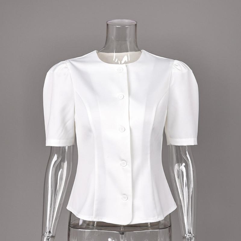 New Summer Women's Clothing, Versatile Short-sleeved Shirts for Commuting, Elegant Cardigan Tops