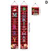 180x30cm Merry Christmas Couplet On Door Banners Party Decorative Porch Flag Oxford Cloth for Home Porch Outdoor Xmas Hanging Ornaments Supplies
