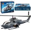 MISINI M8024 AH-1W Super Cobra Armed Helicopter Building Blocks Set, 958-Piece Military Medium-Sized 1:35 Scale Helicopter Building Blocks Set, Perfec