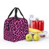 Neon Pink Leopard Muster Gepard Muster Isolierte Lunchtasche für Damen Kinder Tragbare Lebensmittelboxen Thermische Lunchbox Tragetasche