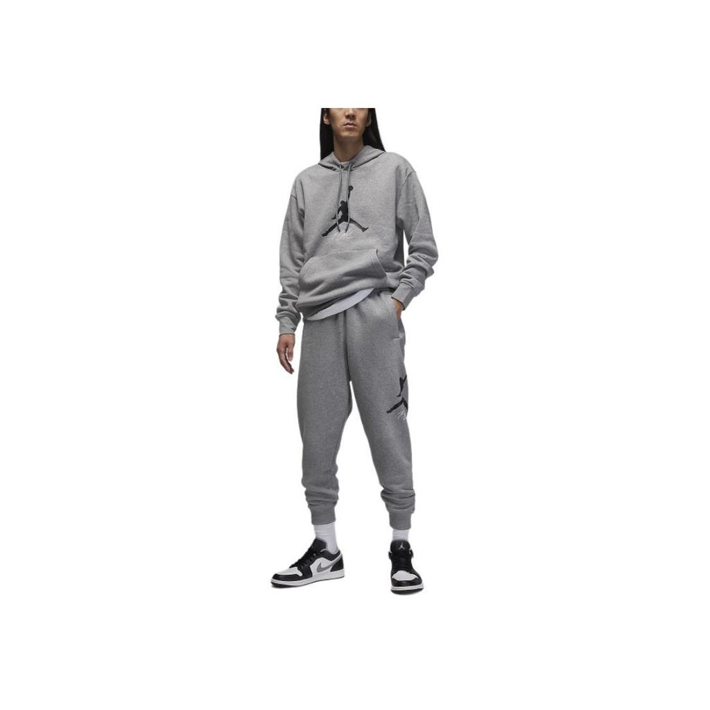 Jordan Logo Casual Cuffed Knit Joggers Men Bottoms Gray FD7346-091