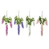 Hanging Artificial Violet UV Resistant Fake Flower Indoor Outdoor Garden Porch Patio Wall Hanging Faux Flower Decoration