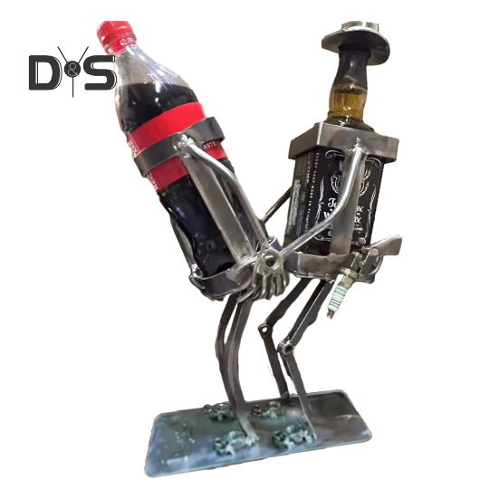 

Металлический держатель для винной бутылки, фигурный держатель для напитков, барная настольная стойка для вина, декоративная витрина, подарок любителям вина A