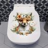 Cute Fox Bathroom Sticker Creative Toilet Lid Decoration Waterproof Self-Adhesive Vinyl