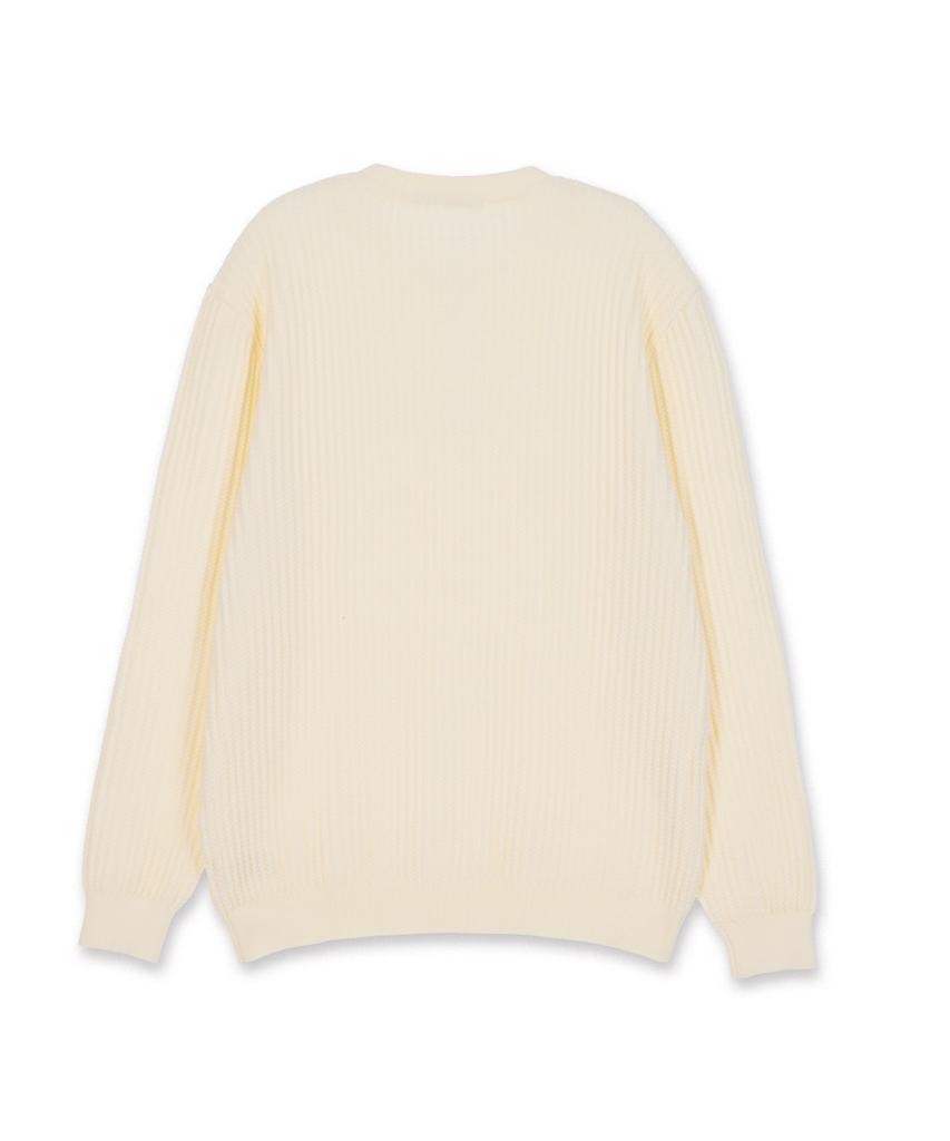 MAKEITTO Daily Viscose Henley Neck Knit_Cream