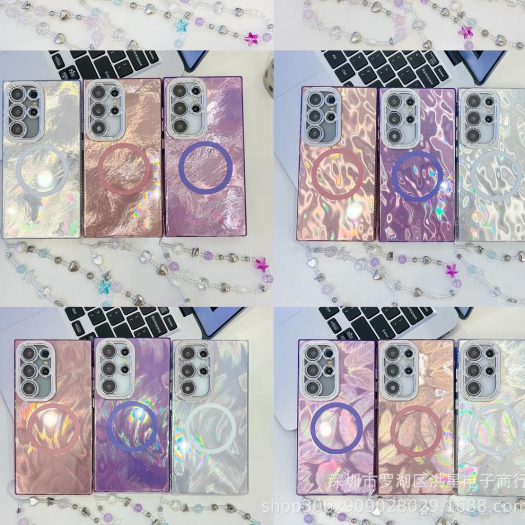 IMD collection laser tinfoil pattern suitable for Samsung S25Ultra mobile phone case s24FE wrinkle pattern A16 lens film