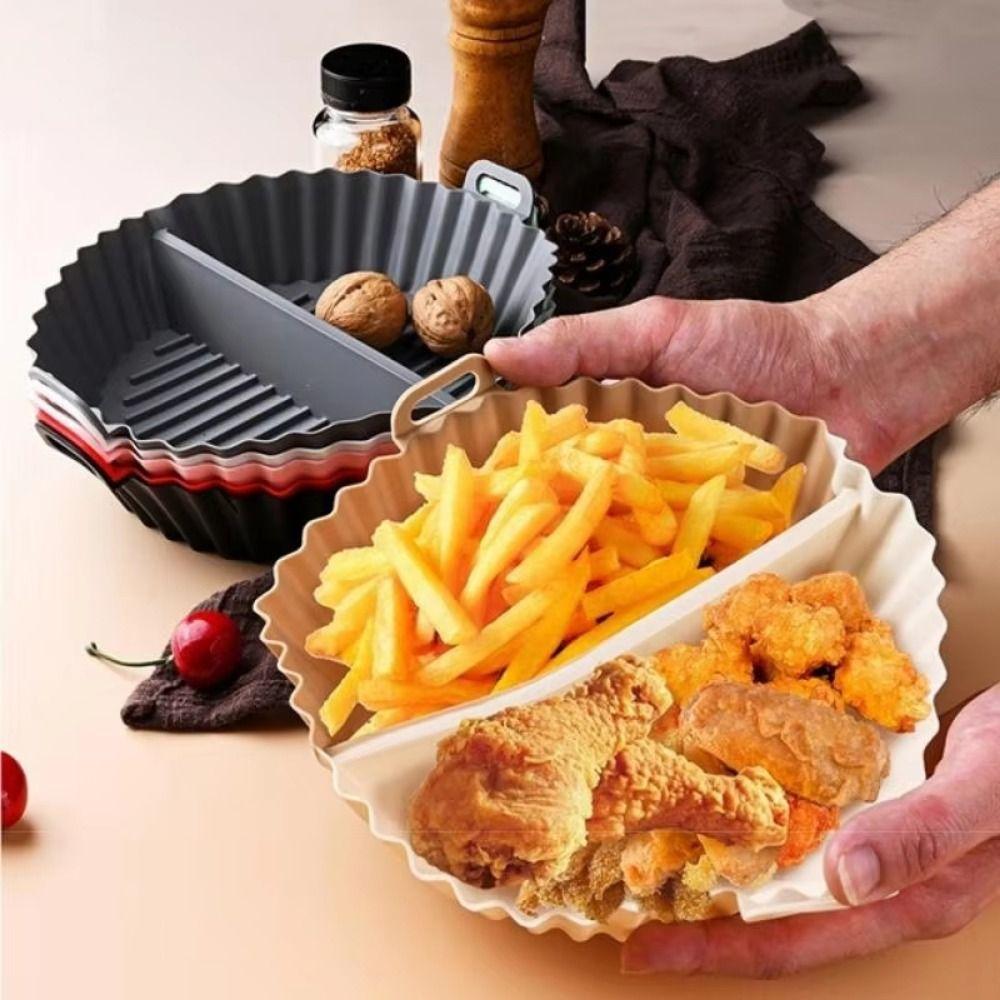 Food Grade Silicone Baking Tray Creative Circular Oven Mat Silicone Air Fryer Liner Air Fryer Use
