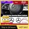 New C200 E200  For Mercedes Benz 52/58mm ABS Car Steering Wheel Logo Badge Emblem Styling Accessories for Mercedes Benz AMG W212