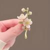 Frauen Vintage Zubehör Pflanze Jasmin Blume Brosche Exquisite Kleidung Kragen Broschen