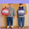 Children Cartoon Hard Shell Backpack With Oxford Fabric And Ergonomic Straps For School Use