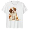 Camiseta de Cão São Bernardo Presente para Amante de Animais Para Ele e Para Ela