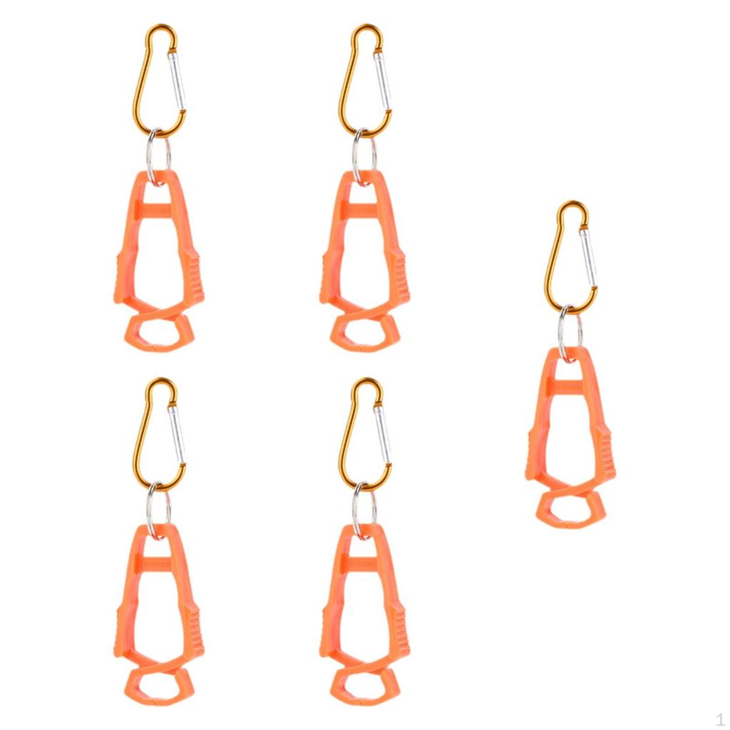 5 Pieces Outdoor Glove Clip Multipurpose Hook Clamp Hanger Anti Drop for Construction