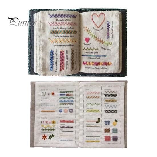 Embroidery Stitch Book DIY Stitch Book Beginners Adults Sewing Book Needlework Stitch Manual Gift for Sewing Embroidery Lovers