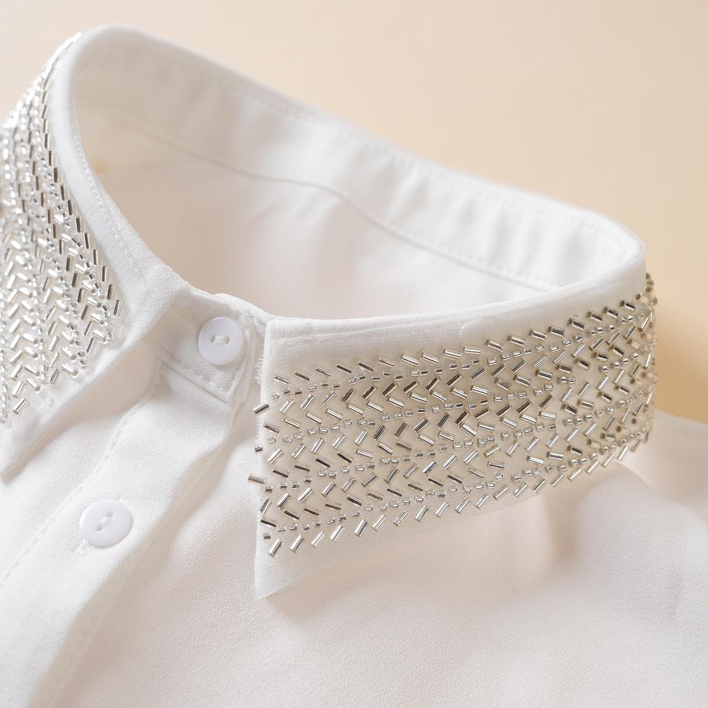 1 piece of luxurious original beaded exquisite women's fake collar, versatile and suitable for spring, summer, autumn and winter