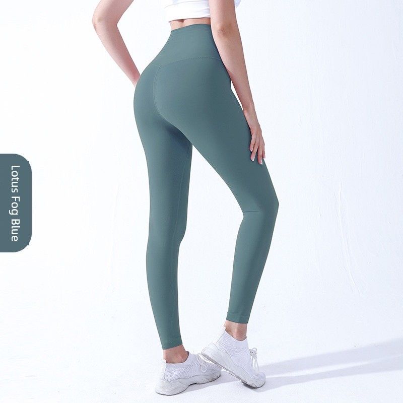 Akiyo Studio Модные Фитнес-Штаны Йога Белые Однотонные Новинка Новое Поступление Ощущение Второй Кожи Шлифовка Lotus Fog Blue S