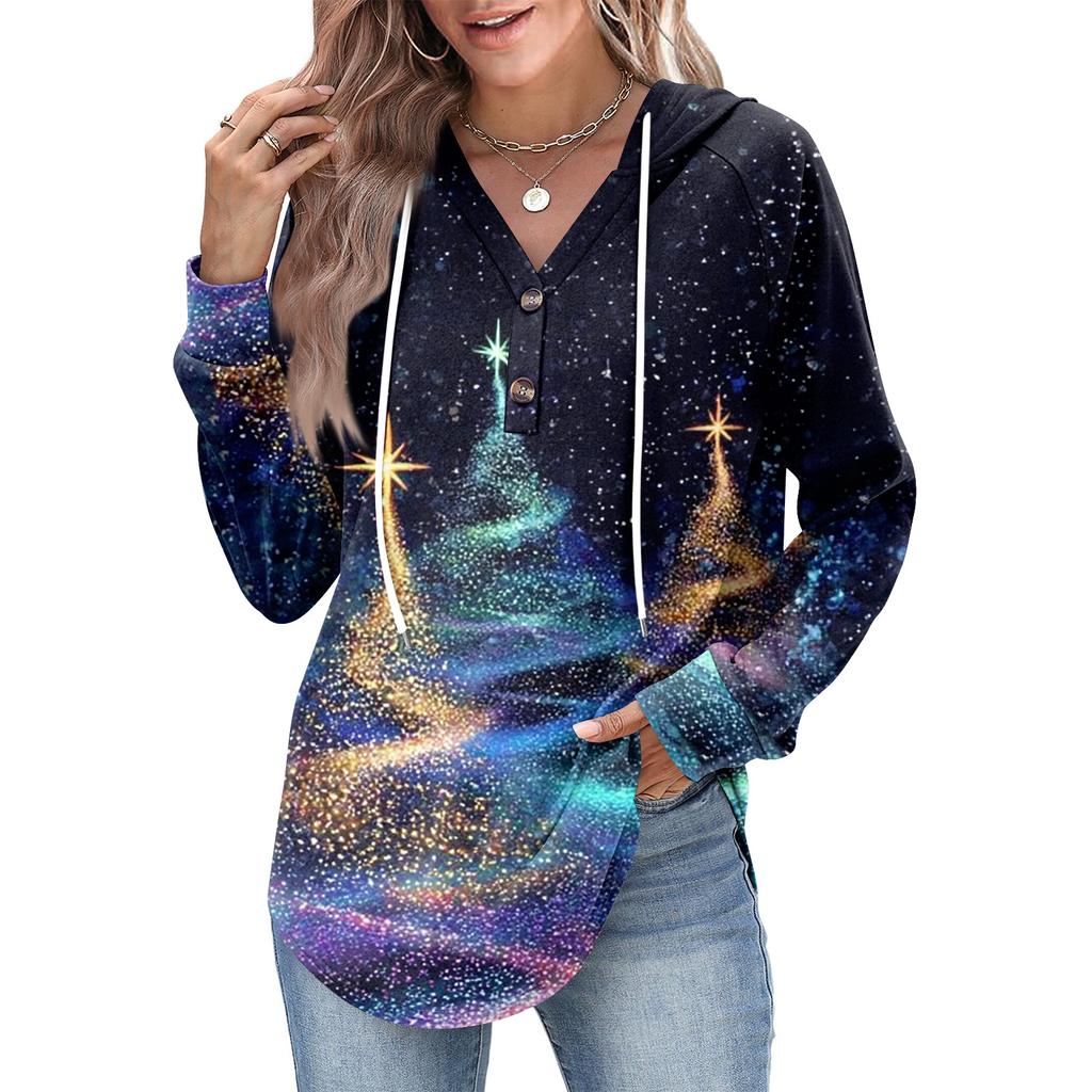 Women's Fashion Women's Lightweight Long Sleeve Pullover With Pockets Preppy Graphic Hoodie