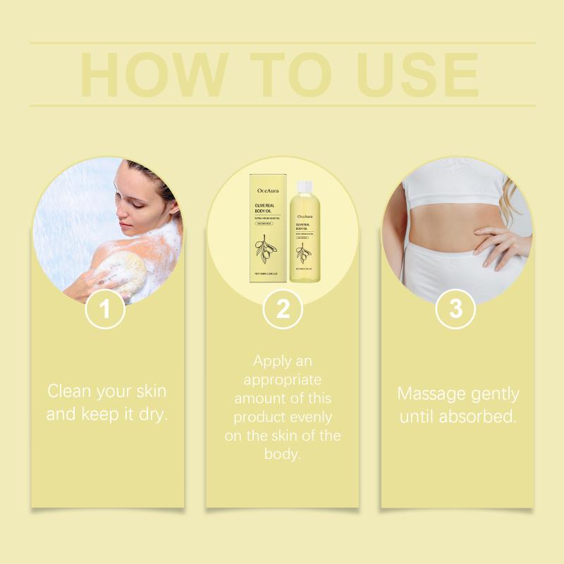 Moisturizing Olive Body Oil For Rough Dry Skin Lightweight Nourish Smooth Skin Everyday After Shower Use