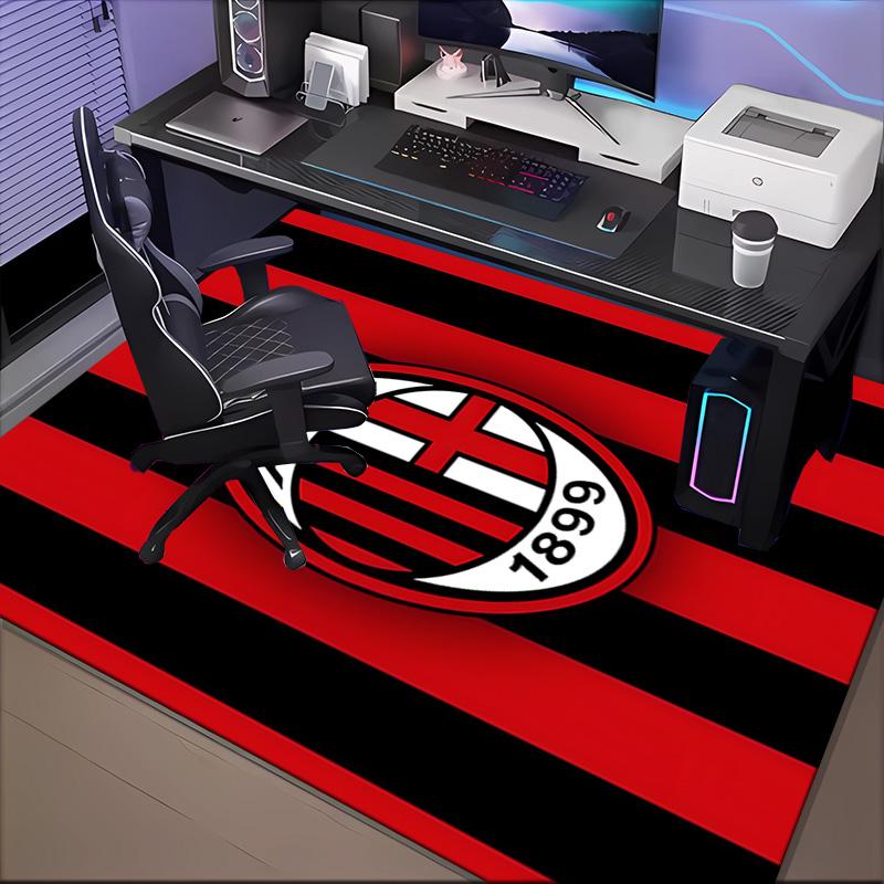 Milan Football club Printed Office Carpet Chair Cushion Entryway Rug, Rugs for Living Room, Bedroom Christmas gifts