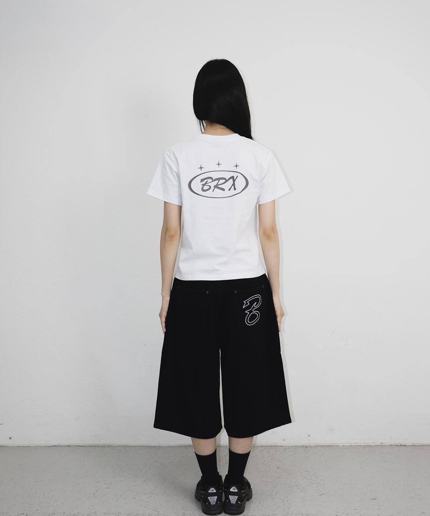 Bonegseu B Demim Bermuda Pants (Black)