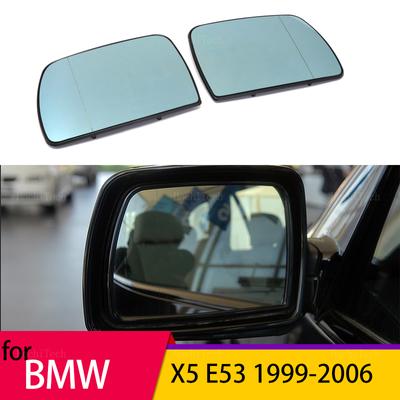 Widok z tyłu lusterko wsteczne szklane drzwi lusterka boczne podgrzewane boczne szkło lustrzane do samochodu BMW X5 E53 1999-2006